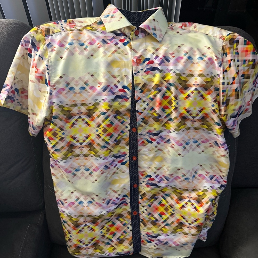 Bespoke Colorful Geometric Men's Shirt